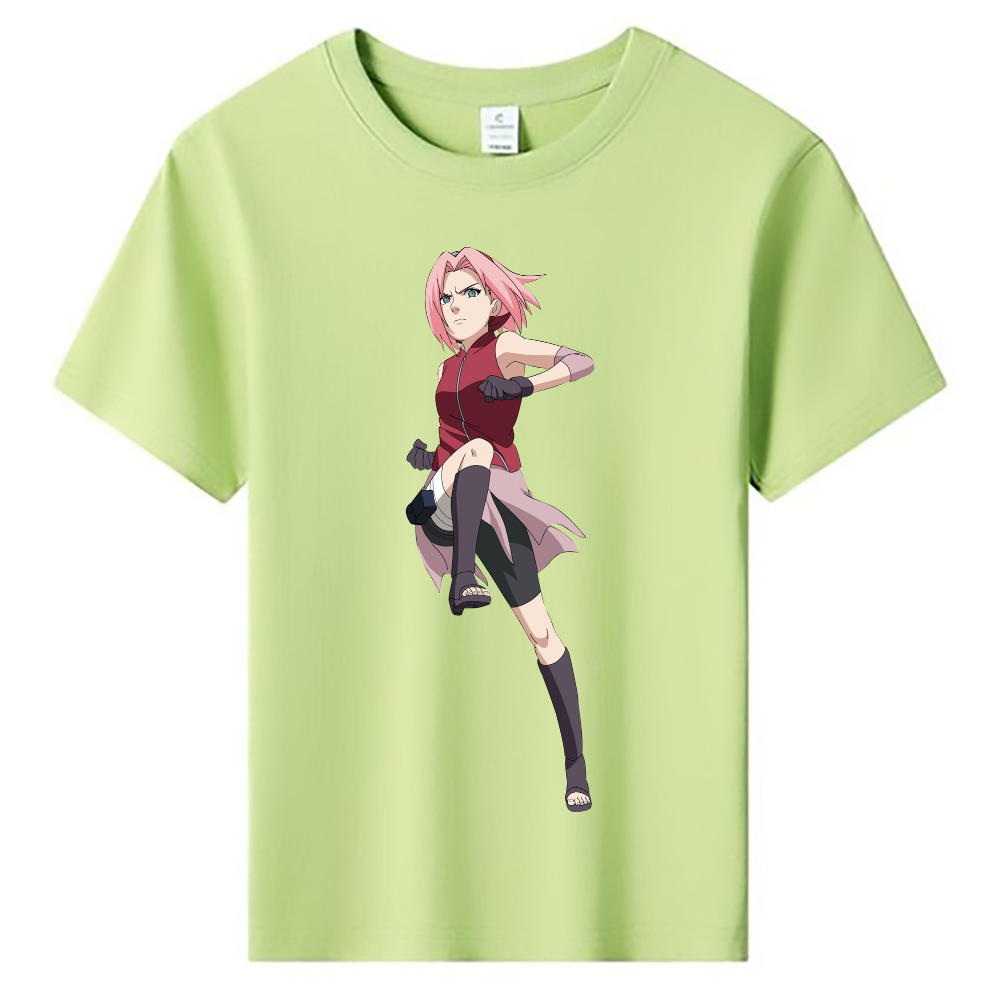 （画像用） NARUTO -ナルト- 春野サクラ Haruno Sakura 綿100％キッズTシャツ（フロントプリント）
